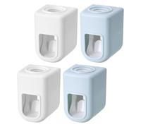 Luxshiny Toothpaste Dispenser Holders Automatic 4pcs Wall Mounted for, Easy Installation, Stylish Sl esign Modern Bathroom Accessories Bathroom Suitable and Adults