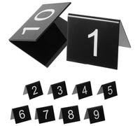Luxshiny Triangle Acrylic Number Markers with Convenient and Practical Use 10 Pcs Black Creative Design Sturdy Evidence Markers with Simple Appearance for Crime Scene and Table Sign