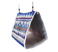 Luxshiny Triangle Parrot Hammock Bird Nest Hanging Design Breathable Foam Canvas Alloy Creative Appearance Bird House and Cardinals Suitable for Friends Who to Feed Random Color