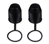 Luxshiny Universal 50mm Towing Hitch Ball Cap with Hook, 2 Pcs Trailer Ball Head Protective Cover, Locking Ring Trailer Hitch Cap for Car, Truck, Caravan Tow Bar Accessories