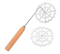 Luxshiny Versatile Aluminum Alloy and Wood Fried Snack Mold for Shrimp Cakes and Radish Shreds, Easy Maintenance Baking Tool Suitable for Home Kitchen and Restaurant Use