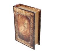 Luxshiny Vintage Book Shaped Storage Box 7.48X4.92X1.89 Inch Decorative Bible Book Statue Key Lock Box Jewelry Organizer for Home Shelf Display