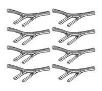 Luxshiny Vintage Zinc Alloy Cabinet Handles Set of 8, Single-Hole Rustic Branch Pulls Antique Silver Finish, Sturdy for Kitchen Cupboard and Wardrobe Doors