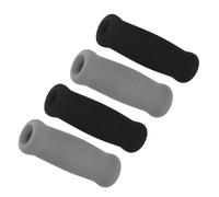Luxshiny Walking Cane Handle Grips 4Pcs Sponge Black Non-Slip Covers for Elderly Handled Walking Sticks Comfortable Hold