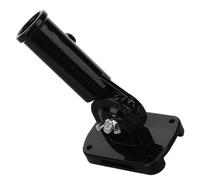 Luxshiny Wall-Mounted Flag Pole Holder Bracket 1-inch Inner Diameter Black Outdoor Adjustable 180° Flagpole Display Mounting Accessory for Garden Patio