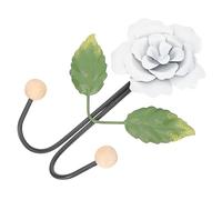 Luxshiny Wall-Mounted Flower Shape Key Hook Premium Decorative Storage Hanger for Home Bathroom -Saving Design Smooth for Keys Hats Towels More