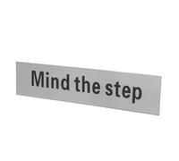 Luxshiny Watch Your Step Warning Sign Boards, Mind The Step Board for Stairs, Silver Aluminium Safety Sign for Indoor and Outdoor Use