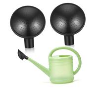Luxshiny Watering can Rose Head Replacement 2Pcs Water can Spray Head Plastic Black for Indoor Plants and Flowers