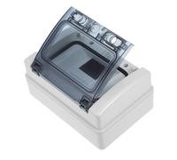 Luxshiny Waterproof Outdoor Solar Panel Circuit Breaker Box 4 Way Power Distribution Box with Sealed Structure Abs PC Material for Home Use and Outdoor Power Distribution