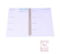 Luxshiny Weekly Planner Book A5 Daily Planning Notepad Spiral Bound 128 Pages Paper Iron Detailed Daily Layout Portable Lightweight Compact for Business Meetings and Personal Goals