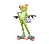 Luxshiny Whimsical Resin Frog Figurine with Handbag Sculpture Decorative Animal Statue for Home and Garden Indoor Outdoor for Family and Friends