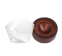 Luxshiny Whiskey Glass Tumbler 300ml with Rounded Base, Glass Drinkware for Whiskey and Bourbon, Stable No-Spill Old Fashioned Cocktail Cup for Home Bar Use