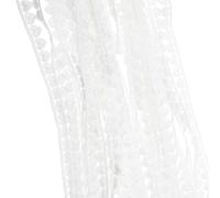 Luxshiny White Heart Lace Trim Embroidered Sewing Decoration Made of Polyester Silk for Clothing and Handicrafts, Delicate and Elegant Design for Home Or Shopping Mall Use