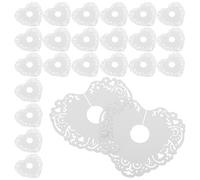Luxshiny Wine Glass Charms and Party Planner Decor Heart Shaped 50pcs White Paper Easy Guest Recognition for Wedding and Banquet for Cocktail Parties and Event Seating
