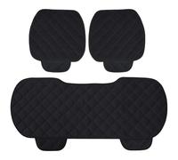 Luxshiny Winter Plush Car Seat Cushion Set, Black, 3pcs Auto Seat Pad for Driving Comfort