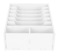 Luxshiny Wood Cash Tray with Multiple Compartment Clips White Convenient to Take Out Save Space for Businesses and Retail Stores Desktop Organiser