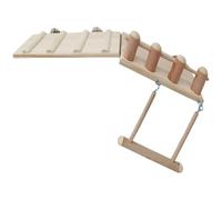 Luxshiny Wood Hamster Platform with Ladder for Small Pets and Guinea Pigs, Khaki Exercise Area That Is Not Easy to Fall, for Hamster Cage Play and Activity