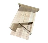 Luxshiny Wooden Bat Box Durable Outdoor Bat Shelter for Garden Easy to Install Pet House Safe Smooth Finish for Backyard Wildlife Conservation