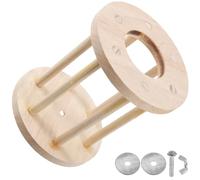 Luxshiny Wooden Cage Holder for Rabbits and Small Pets, Synthetic Material Hay Rack with Fixator, Reduces Waste and Prevents Overeating, for Cage Feeding