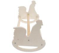 Luxshiny Wooden Chicken Perch Stand Hen Rooster Bite-resistant Poultry Standing Bar for Coop Activity and Rest