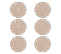 Luxshiny Wooden Clock Faces Round 6Pcs 23Cm Diameter Blank Dial Discs with Arabic Numerals for DIY Wall Clock Crafting in Boys and Bedroom and Office