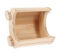 Luxshiny Wooden Hamster House Moon Design Strong Tear-Resistant Hideout for Small Pets Including Guinea Pigs in Indoor Cages