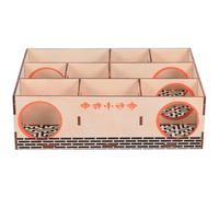Luxshiny Wooden Maze Tunnel for Small Pets Hamster Maze Playhouse Activity Sports Medium Size Accessory
