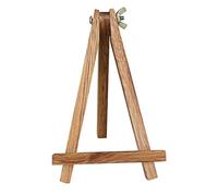 Luxshiny Wooden Tablet and Phone Stand with Solid Structure, Coffee Colour Desktop Holder for Painting Display, Adjustable Holder for Tablet and Phone Use