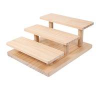 Luxshiny Wooden Tiered Display Stand and Handcrafts, Strong and Sturdy Synthetic Material Riser Shelf for Home Decoration, Simple and Beautiful Collection Display Rack