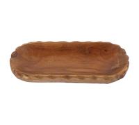 Luxshiny Wooden Wave Edge Fruit Bowl 30cm Natural Wood Serving Tray for Fruit, Snacks Desserts Decorative Household Storage Plate for Kitchen Dining