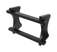 Luxshiny Wooden Wine Bucket Support Rack with Versatile Base and Elegant Design, Beverage Dispenser Bracket for Countertop or Bar Accessory, Black Vintage Style Prevents Tipping and Holds