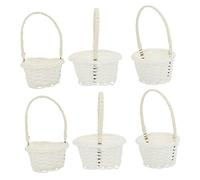 Luxshiny Woven Hand Basket in Mini Basket Style Portable and Lightweight for Craft Adornment and Photo Props Lids for Weddings