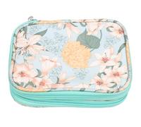 Luxshiny Zipper Storage Bag Crochet Hook Case Double-Layer Oxford Cloth with Mesh Pockets Secure Closure for Experienced Crocheters Travel Knitting Organizer