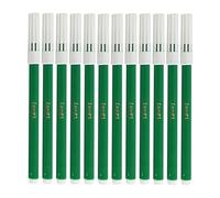 LUXSIN Single Colour Felt Tip Pens, GREEN, Fine Point, Pack of 24, Ideal for Write Draw Sketch Mark, Perfect for School Home Office Use, iZOFAX Black Ball Pen
