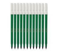LUXSIN Single Colour Felt Tip Pens, GREEN, Fine Point, Pack of 48, Ideal for Write Draw Sketch Mark, Perfect for School Home Office Use, iZOFAX Black Ball Pen