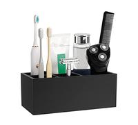 Luxspire 5 Slots Toothbrush Holders, Resin, Black