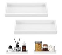 Luxspire Bathroom Vanity Tray 2 Pack 20 x 10cm, White