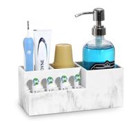 Luxspire Electric Toothbrush Holder, Toothbrush Holders Toothpaste Razor Holder with 4 Electric Toothbrush Head Holder for Philips Sonic Toothbrushes Bathroom Accessories Organizer, Gravel White