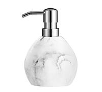 Luxspire Hand Soap Dispenser, 15.2 oz Countertop Hand Lotion Pump Bottles, Lotion Container, Refillable Liquid Hand Soap Jar, Resin Shower Dispensers for Bathroom, Kitchen - White Marble