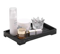 Luxspire Marble Tray for Soap Dispenser Perfume Jewelry, M, Ink Black