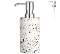 Luxspire Soap Dispenser, Hand Soap Dispenser with Replacement Pump Head, Refillable Hand Soap Dispenser, Pump Bottle Dispenser for Bathroom, Kitchen, 10.8oz/320ml, Terrazzo