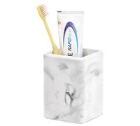 Luxspire Toothbrush Holders, Fast Drying Toothbrush Holders for Bathroom, Diatomite Toothbrush Cups Electric Toothbrush and Toothpaste Holder for Bathroom Countertop, Marble