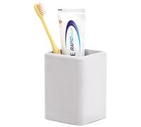 Luxspire Toothbrush Holders, Fast Drying Toothbrush Holders for Bathroom, Diatomite Toothbrush Cups Electric Toothbrush and Toothpaste Holder for Bathroom Countertop, Light Gray
