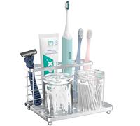 Luxspire Toothbrush Holders for Bathroom, Stainless Steel, 3 Slots, Silver