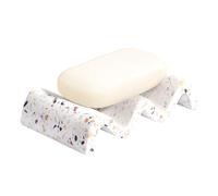 Luxspire Wave Soap Dish, Self-Draining Resin holder, Terrazzo