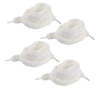 LuxStellar Fluffy Laces, 2 Pairs of Thick Shoelaces with Fluffy Look, Furry Shoe Laces for Women, Men and Children, Ideal for Trainers, Winter Casual Shoes and Sports Activities, White, 120