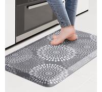 LuxStep Kitchen Mat Waterproof Kitchen Rugs for Floor Cushioned Anti-Fatigue Mat Non-Slip Standing Desk Mat Comfort Floor Mats for House Sink Office 17.3" x 28" Grey