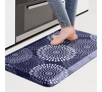 LuxStep Kitchen Mat Waterproof Kitchen Rugs for Floor Cushioned Anti-Fatigue Mat Non-Slip Standing Desk Mat Comfort Floor Mats for House Sink Office 17.3" x 28" Blue