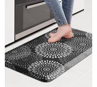 LuxStep Kitchen Mat Waterproof Kitchen Rugs for Floor Cushioned Anti-Fatigue Mat Non-Slip Standing Desk Mat Comfort Floor Mats for House Sink Office 17.3" x 28" Black