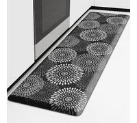 LuxStep Kitchen Mat Waterproof Kitchen Rugs for Floor Cushioned Anti-Fatigue Mat Non-Slip Standing Desk Mat Comfort Floor Mats for House Sink Office 17.3" x 60" Black